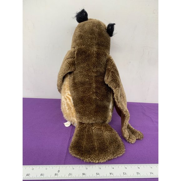 2007 KNM International Toys Horned Owl Scratched Plastic Eyes, 12 Inch - Picture 7 of 13